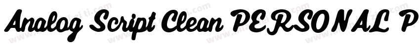 Analog Script Clean PERSONAL Person字体转换